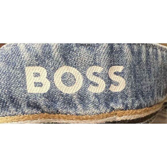 BOSS Scalloped Hem Denim Shorts in Blue NWT Size 28 - Picture 8 of 12